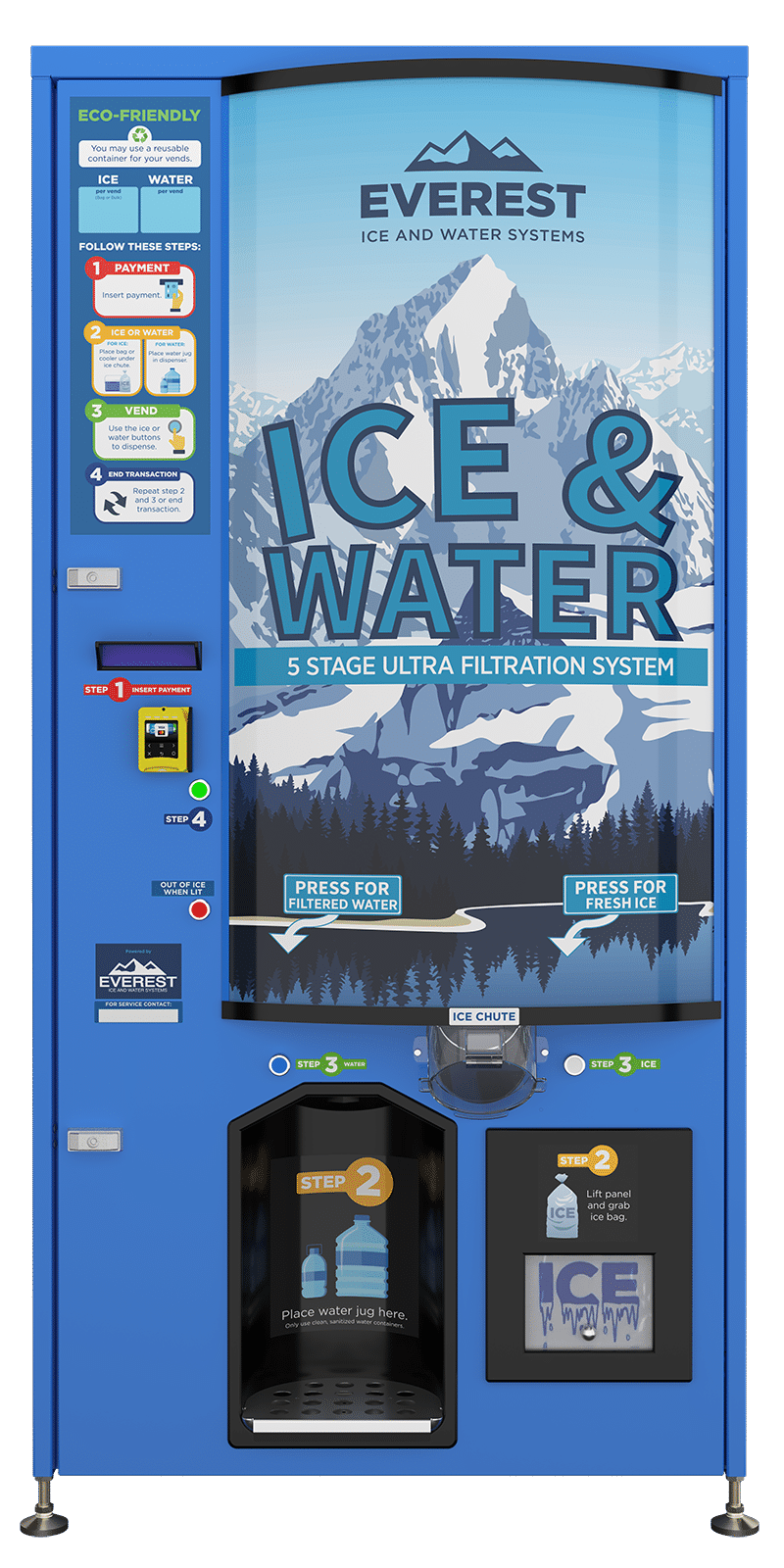 Everest Summit Ice & Water Vending Machine