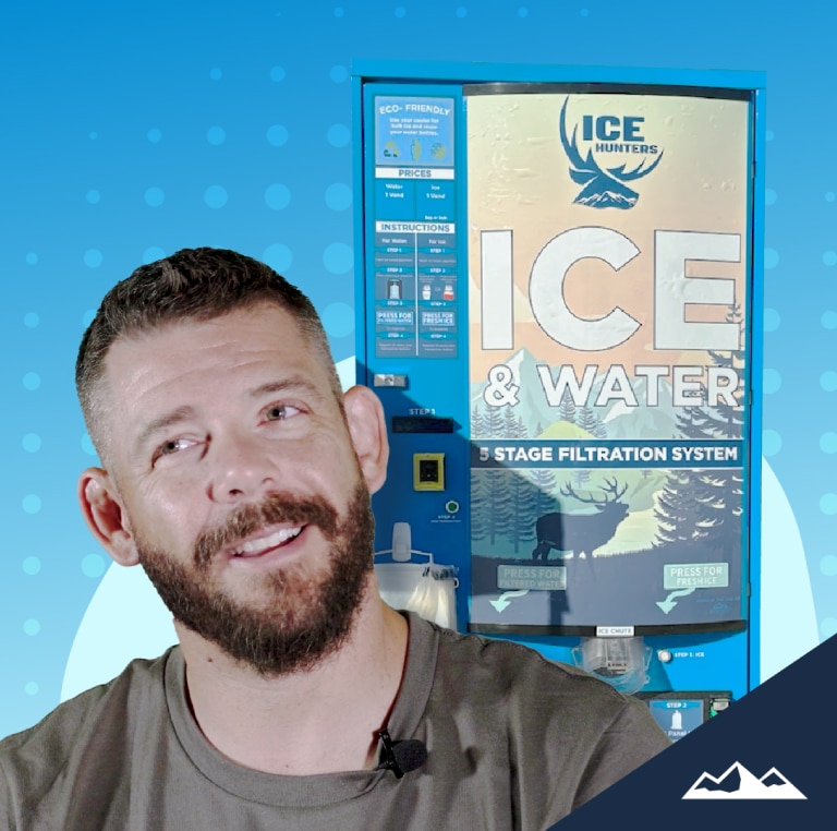 John Barndt, , an Everest Ice and Water vending machine owner