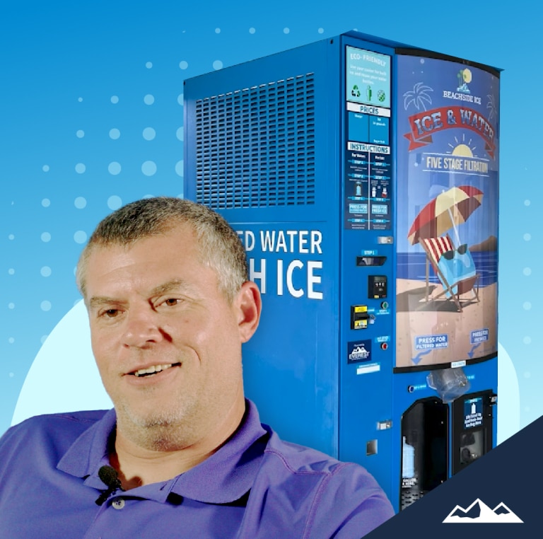 Steve Slagle, , an Everest Ice and Water vending machine owner