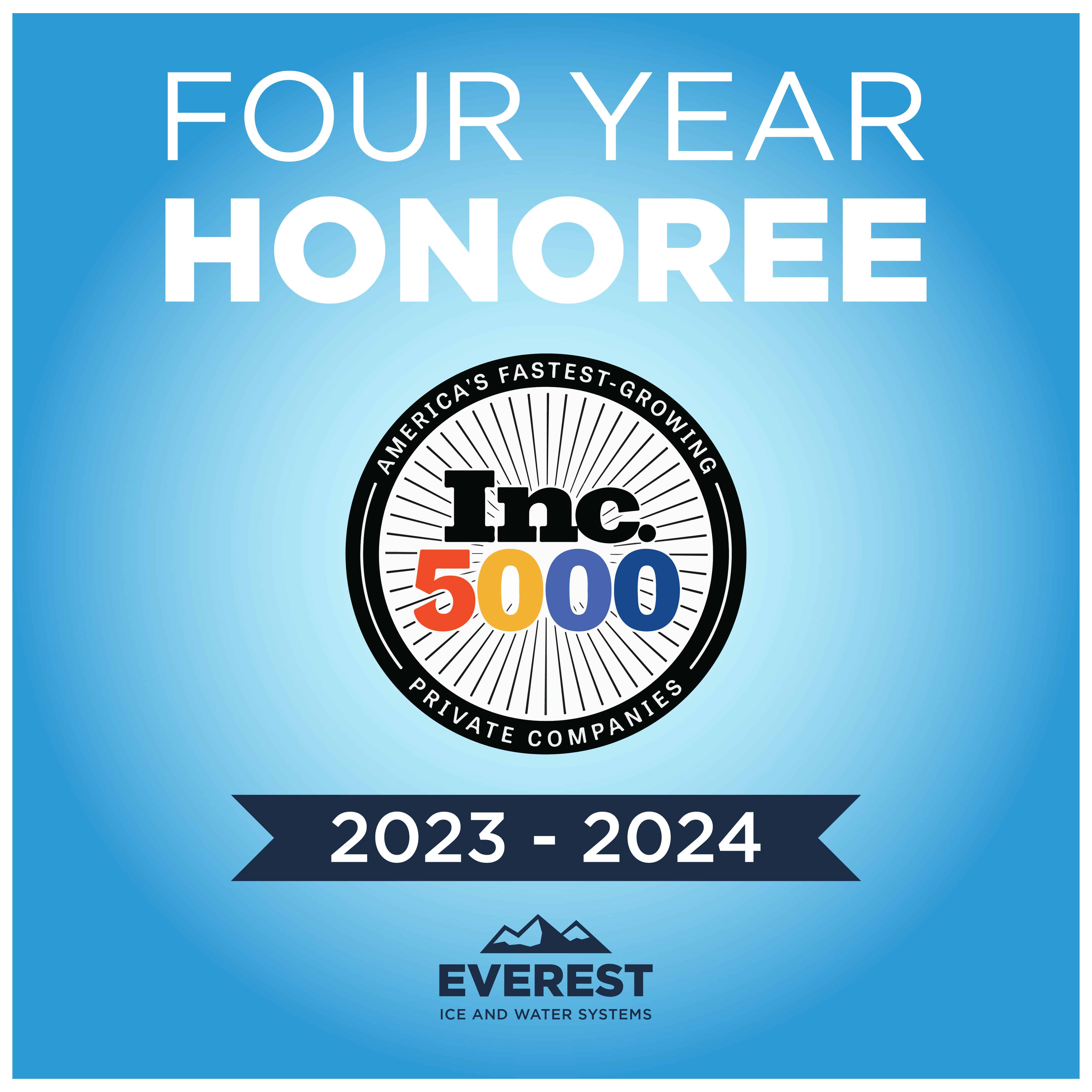 Everest Achieves Rare 4-Year Streak on Inc. 5000, Ranks No. 405 in 2024