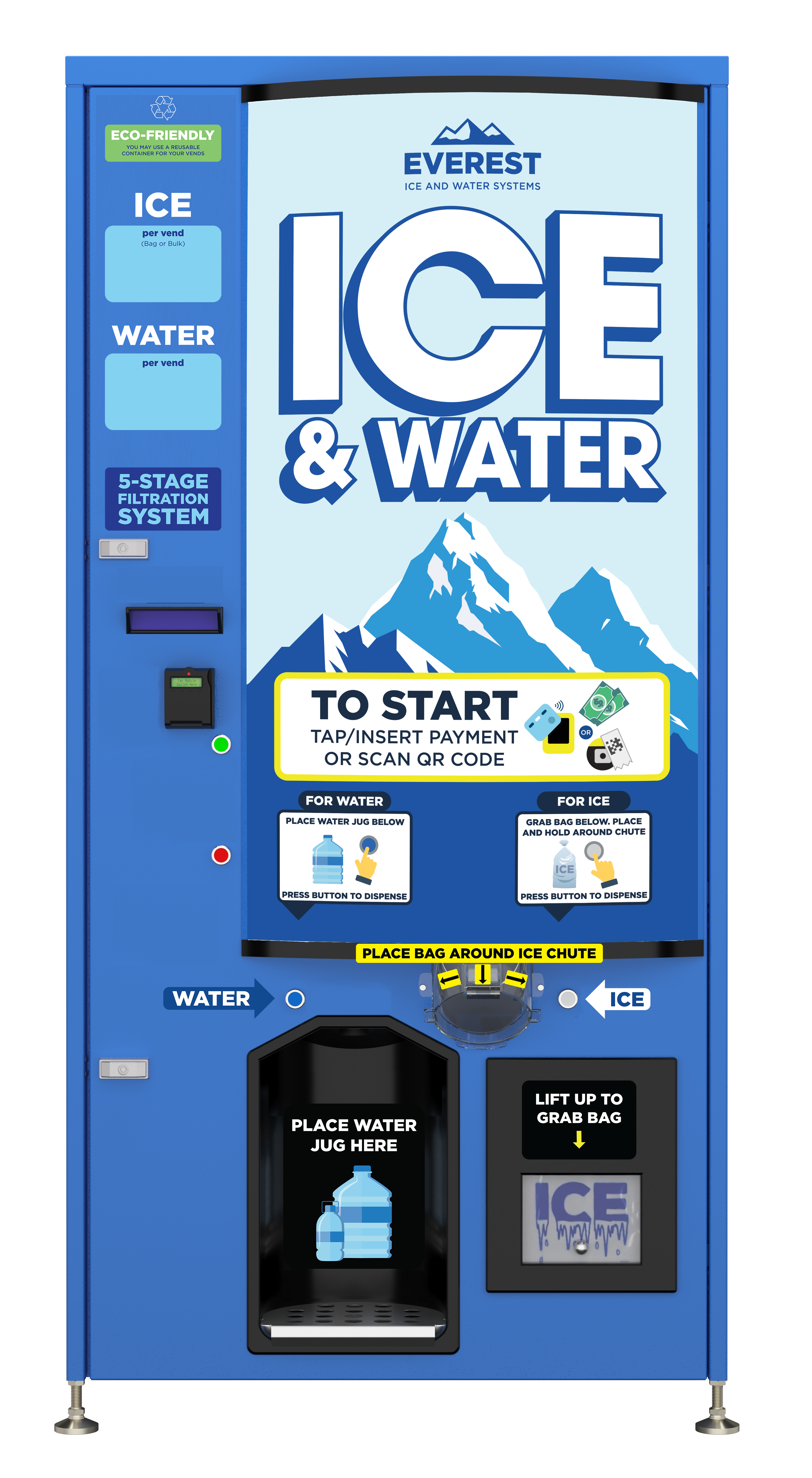 Everest Summit ice and water vending machine